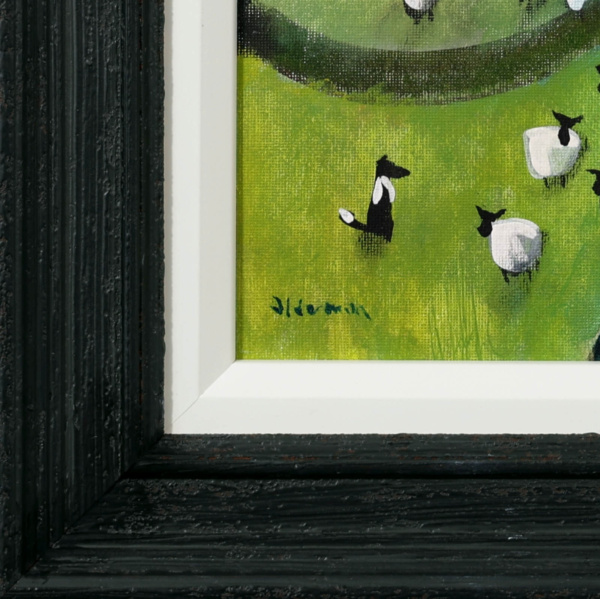 Incomers by David Alderman, original painting, detail