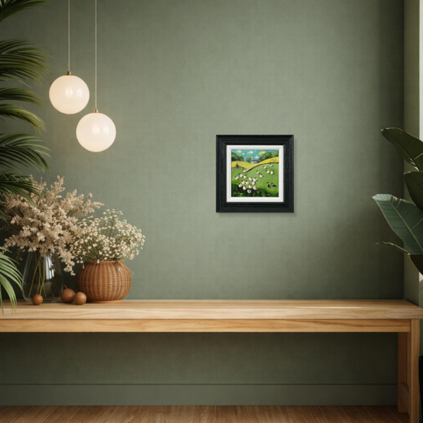 Waiting For The Call by David Alderman, original painting, in room