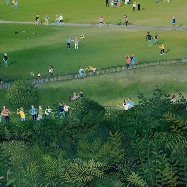 Greenwich Park by Jenni Murphy, limited edition print, detail