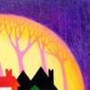 Our Sunrise Bubble by Sunita Khedekar, original painting, detail