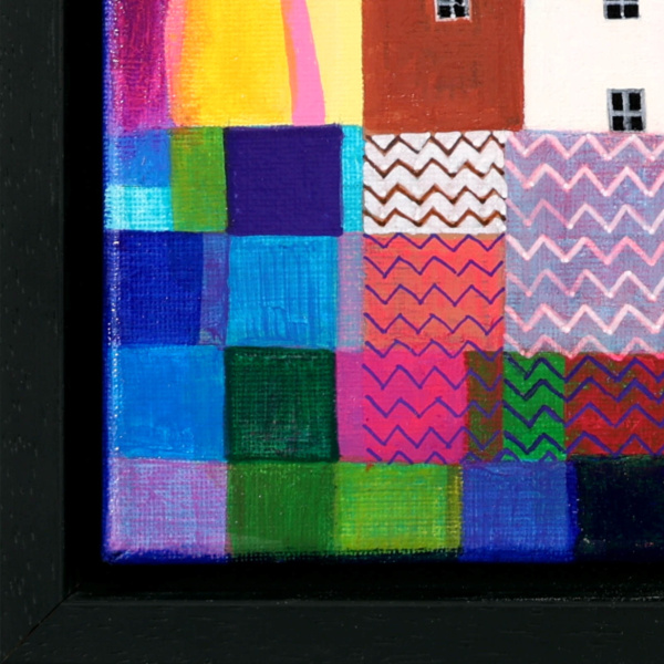 Our Sunrise Bubble by Sunita Khedekar, original painting, detail