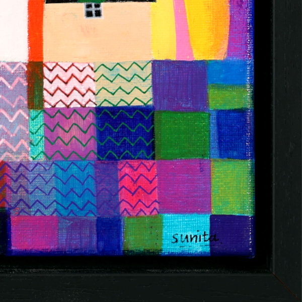 Our Sunrise Bubble by Sunita Khedekar, original painting, detail