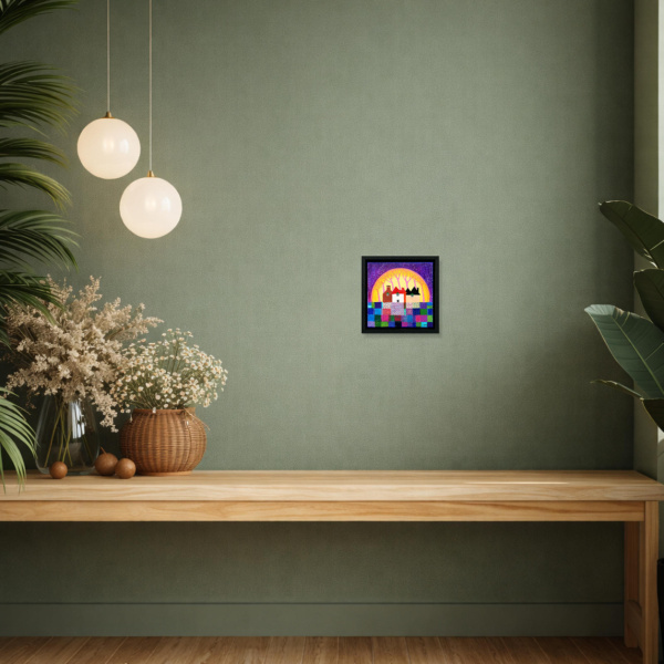 Our Sunrise Bubble by Sunita Khedekar, original painting, in room
