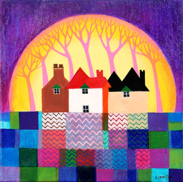 Our Sunrise Bubble by Sunita Khedekar, original painting