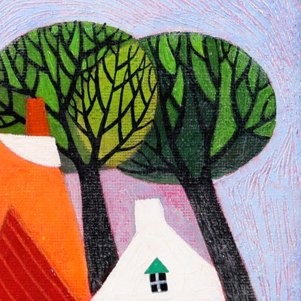 Our Happy Place by Sunita Khedekar, original painting, detail