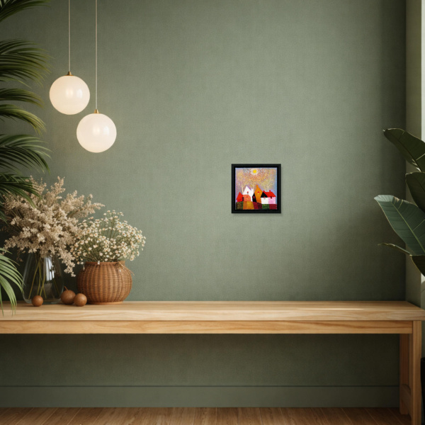 Warmth by Sunita Khedekar, original painting, in room