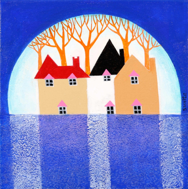 Moonlight Reflections by Sunita Khedekar, original painting