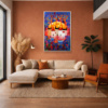 Moonrise by Sunita Khedekar, original painting, in room