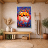 Moonrise by Sunita Khedekar, original painting, in room