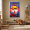 Moonrise by Sunita Khedekar, original painting, in room