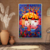 Moonrise by Sunita Khedekar, original painting, in room