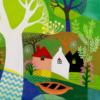 Mandala Forest by Sunita Khedekar, original painting, detail
