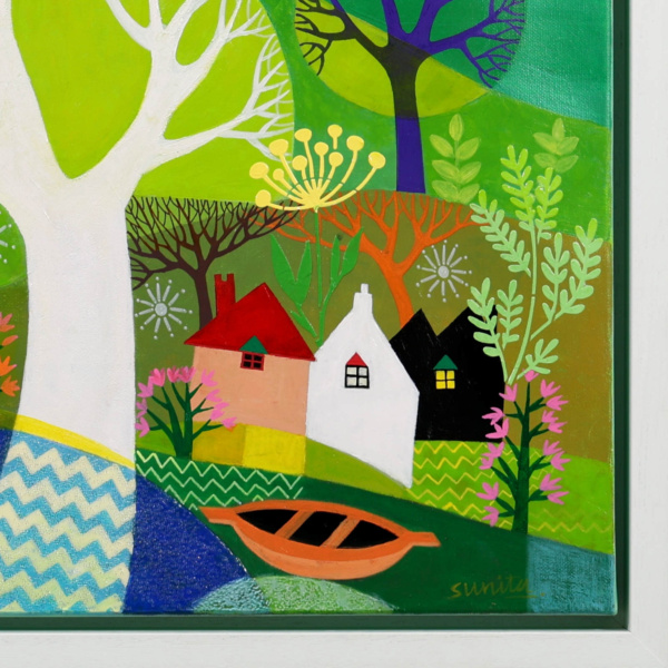 Mandala Forest by Sunita Khedekar, original painting, detail