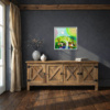 Mandala Forest by Sunita Khedekar, original painting, in room