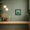 Where’s He Going? by David Alderman, original painting, in room