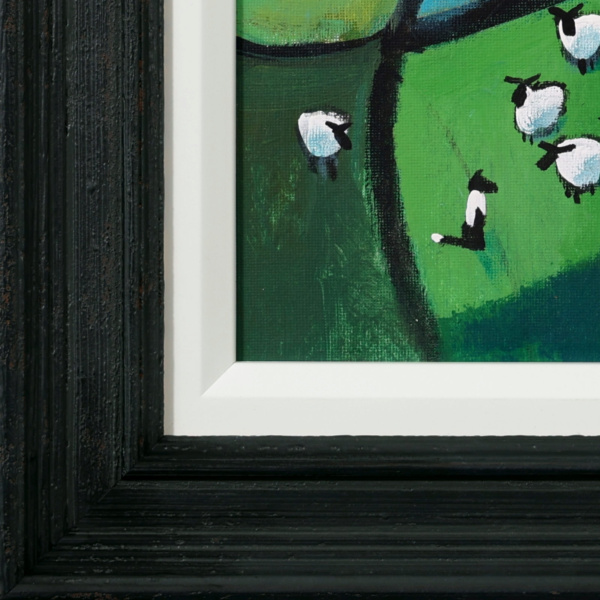 She’s Behind You! by David Alderman, original painting, detail
