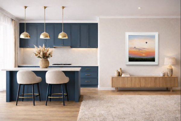 Drifting by Ben Payne, original painting, in room