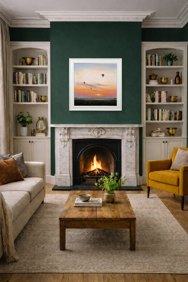 Drifting by Ben Payne, original painting, in room