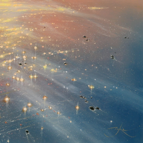 Retreating Tide by Ben Payne, original painting, detail