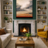 When The Light Returns by Rubén Calatayud (Arken), original painting, in room
