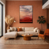 Ember Sky by Rubén Calatayud (Arken), original painting, in room