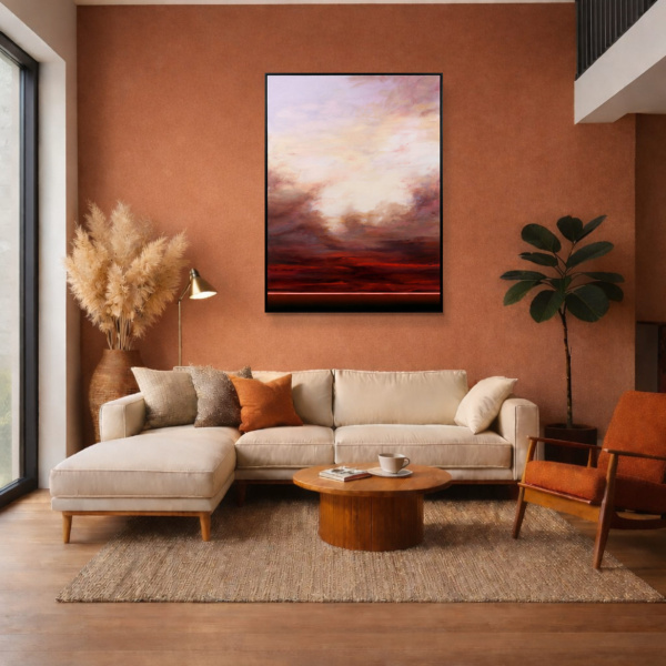 Breaking Through by Rubén Calatayud (Arken), original painting, in room