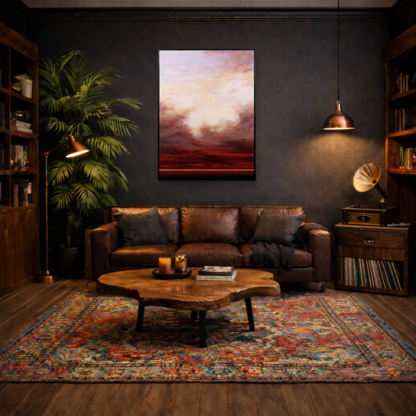 Breaking Through by Rubén Calatayud (Arken), original painting, in room
