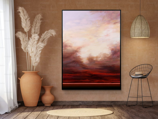 Breaking Through by Rubén Calatayud (Arken), original painting, in room