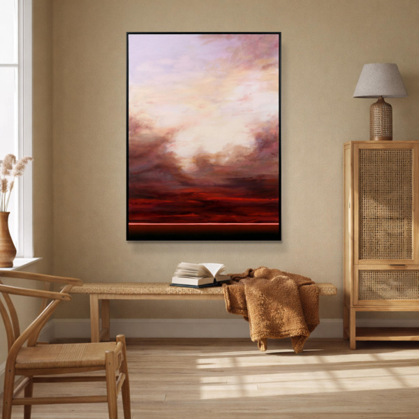 Breaking Through by Rubén Calatayud (Arken), original painting, in room