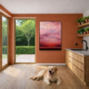 Evening Bloom by Rubén Calatayud (Arken), original painting, in room