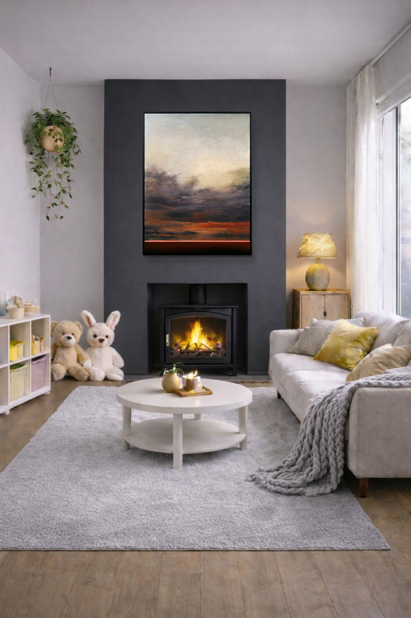 Whispers Of Light by Rubén Calatayud (Arken), original painting, in room