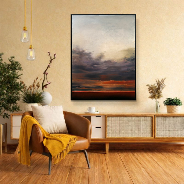 Whispers Of Light by Rubén Calatayud (Arken), original painting, in room