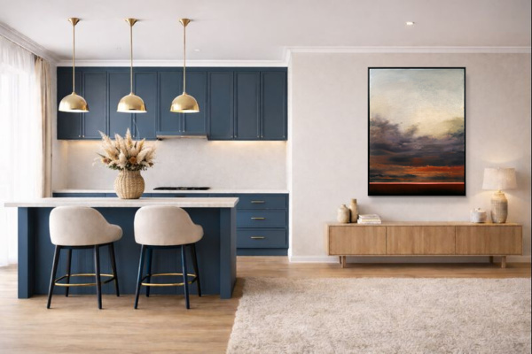 Whispers Of Light by Rubén Calatayud (Arken), original painting, in room