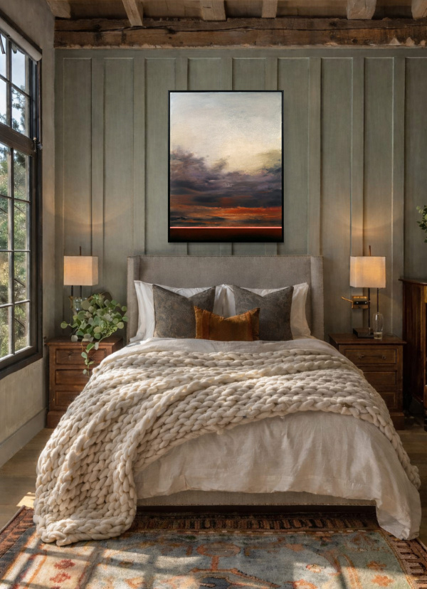 Whispers Of Light by Rubén Calatayud (Arken), original painting, in room