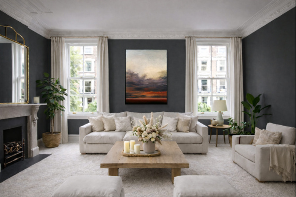 Whispers Of Light by Rubén Calatayud (Arken), original painting, in room
