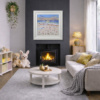 Sunset Games II by Paola Cassais, original painting, in room
