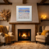 Sunset Games II by Paola Cassais, original painting, in room
