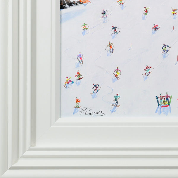 Distant Gondolas by Paola Cassais, original painting, detail