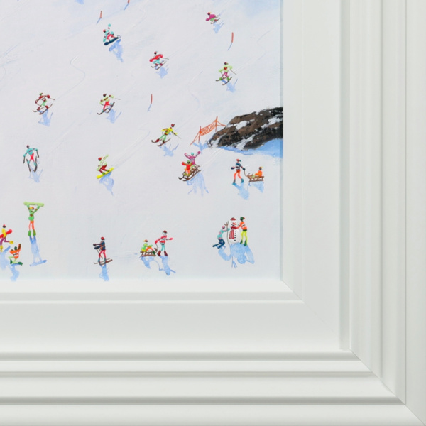 Distant Gondolas by Paola Cassais, original painting, detail