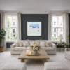 Distant Gondolas by Paola Cassais, original painting, in room