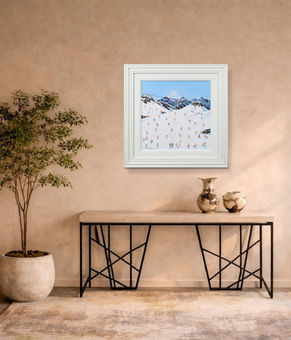 Distant Gondolas by Paola Cassais, original painting, in room