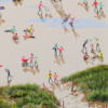 Our Beach by Paola Cassais, original painting, detail