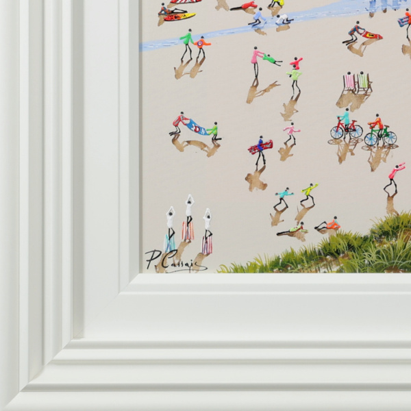 Our Beach by Paola Cassais, original painting, detail