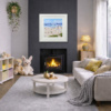 Our Beach by Paola Cassais, original painting, in room