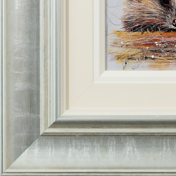 Harry The Hedgehog by Ruby Keller, original painting, detail