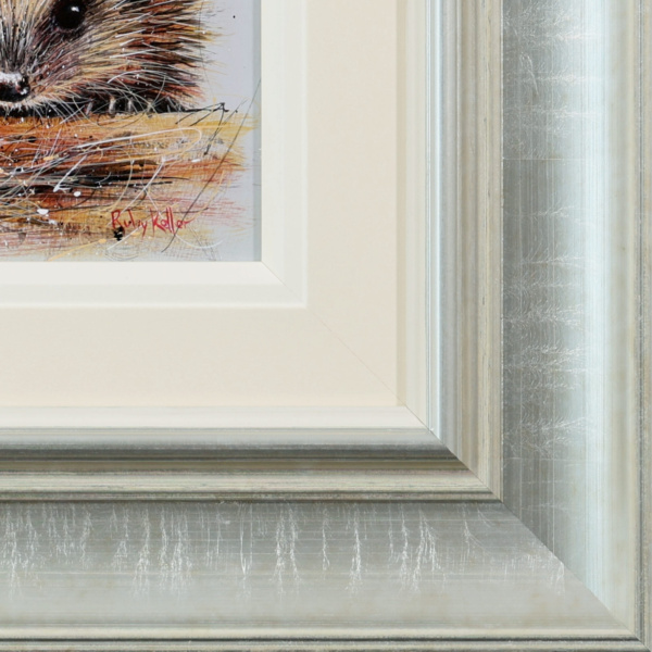 Harry The Hedgehog by Ruby Keller, original painting, detail