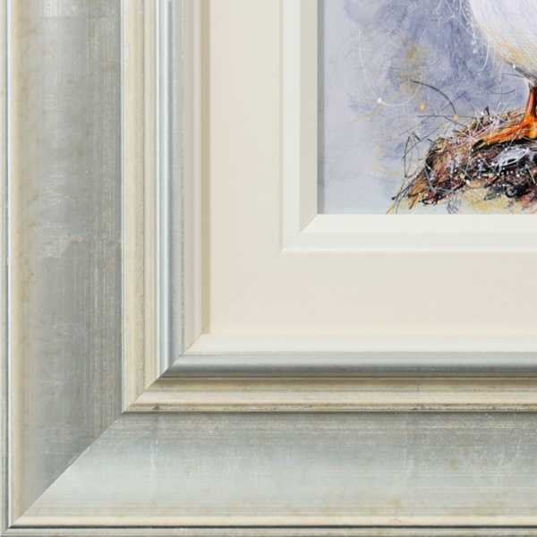 Paola The Puffin by Ruby Keller, original painting, detail