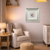 Robbie Robin by Ruby Keller, original painting, in room