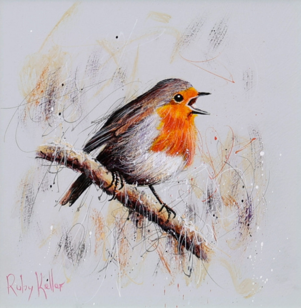 Robbie Robin by Ruby Keller, original painting