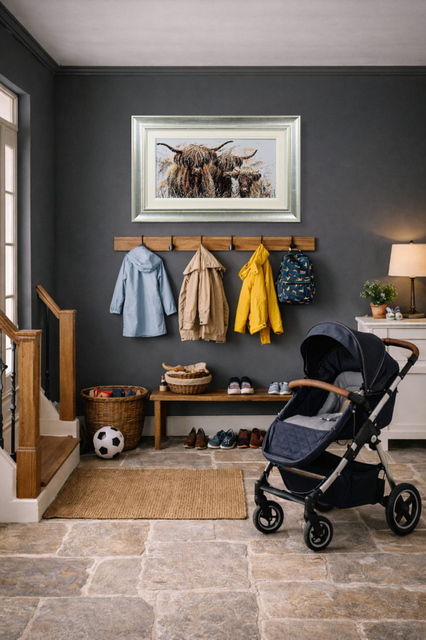 Family Photo II by Ruby Keller, original painting, in room